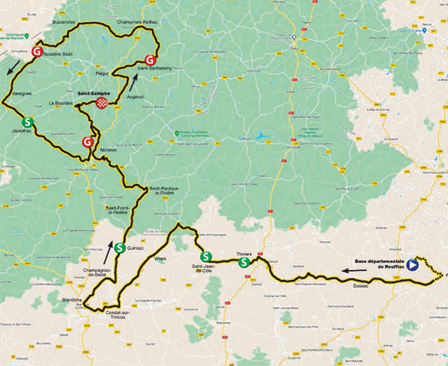 Tour du Limousin stage 2 map